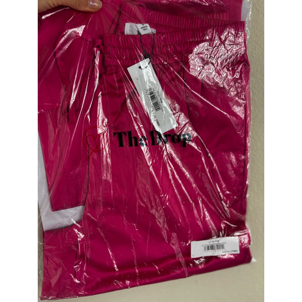 Women's Porsha Williams The Drop Pants Size S Hot Pink Drawstring - Picture 7 of 7